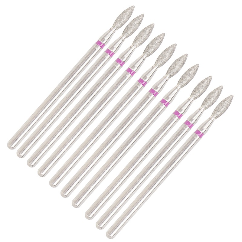 50pcs Flame Nail Drill Bit Carborundum Cuticle Remover Bits Kit