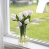 10PCS Artificial Flowers with Vase, Faux Silk Tulip Flower Artificial