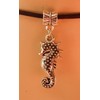 Seahorse Choker Statement Chunky Rhinestone Necklace for Women Silver Beach