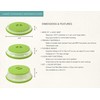 LAMINET Expandable Microwave Bowl and Dish Cover (GREEN)