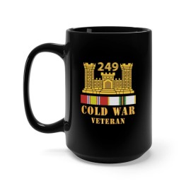 MIP Black Mug 15oz - Army - 249th Engineer Battalion - ENG Branch - Cold War Veteran