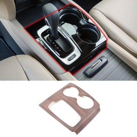 HIRUFAIT Gear Shift Panel Cover Trim for Honda Pilot 2016-2020/ Honda Ridgeline 2017-2019, ABS Automotive Center Consoles Cup Holder Cover Protector Accessories (Pear Wood Grain)