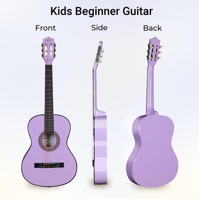 ADM Beginner Acoustic Classical Guitar 38 Inch Nylon Strings Wooden