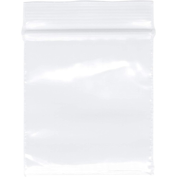 Plymor Zipper Reclosable Plastic Bags, 2 Mil, 1.5" x 1.5" (Pack of 200)