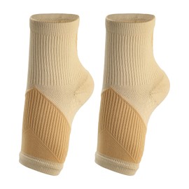 VOCOSTE 足首サポートブレース 調整可能 通気性 アンクルラップブレース スポーツ ランニング アキレス腱用 1ペア ベージュ M