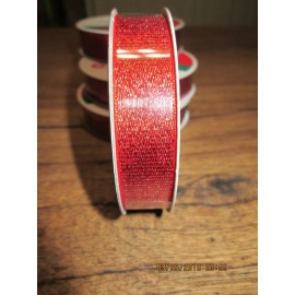 Celebrate Red Metallic Ribbon Roll by Celebrate 5/8 inch x 4 yd.  Brand New