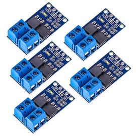 Mosfet 5PCS DC 400W 5V-36V Dual Mosfet High-Power Motor Controller Trigger Switch Drive Module 0-20KHz PWM Adjustment Electronic Switch Control Board Motor Speed Control Lamp Brightness Control