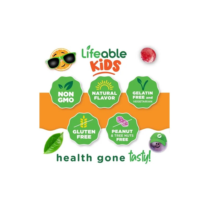 Lifeable Gomitas Vitamina D3 Niños 1000 Ui Sabor Fresa 90