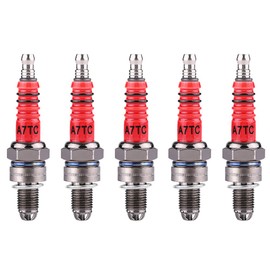Spark Plug, GY6, Qiilu 5 Pieces Racing Spark Plug with 3 Electrodes for Scooter GY6