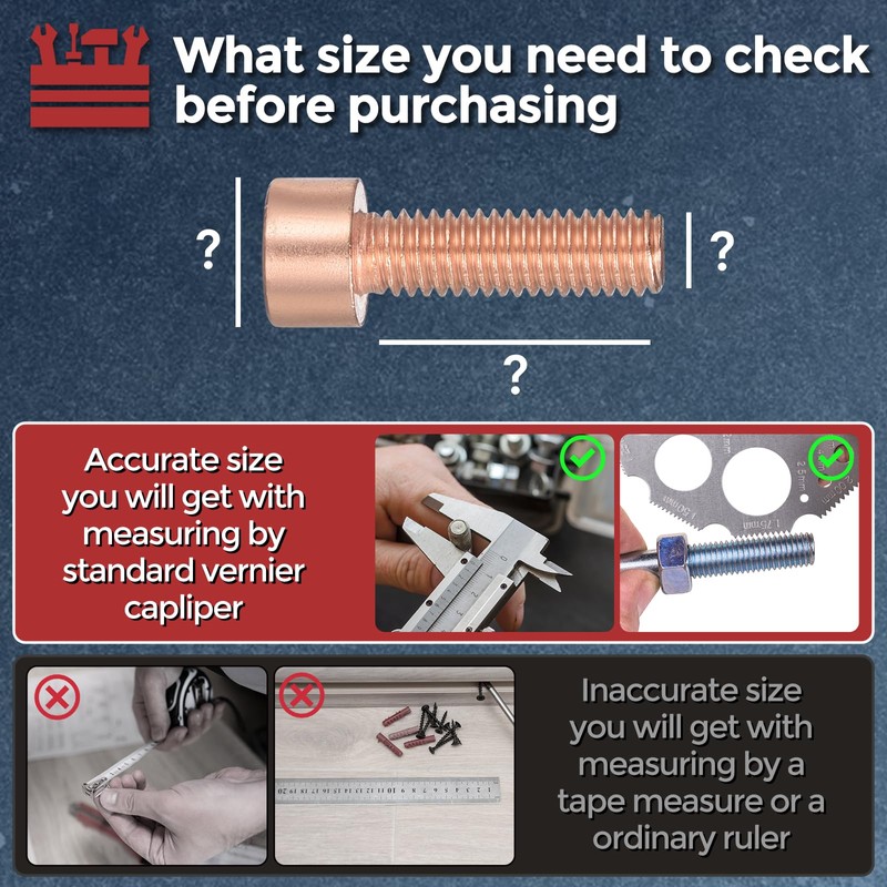 Kozelo 4pcs M10 Socket Head Cap Screws Bolts Nuts Assortment