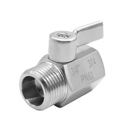 beduan Stainless Steel 3/4" Shut Off Valve GHT Thread Garden Hose Heavy Duty Connector