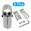 LifCratms 6 Sets of T Pipe Connector, Stainless Steel Pipe