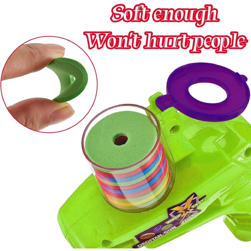 2 Pieces Foam Disc Launcher Zip Shot Shooter Disc Shooter