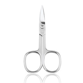 TITANIA Solingen Nail Scissors (9.5 cm) • Curved Scissors • Extra Sharp Nail Scissors • Professional Manicure Scissors Made of Carbon Steel • Made in Germany (Solingen)