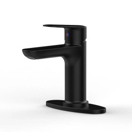 Matte Black Single Handle Bathroom Faucet 9/16\" Hoses Deck Mounted for 1 3 Holes Vanity Sink Faucet for Bath Shower FaucetsColor: as Pic Color