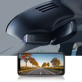 Fitcamx 4K Dash Cam Suitable for Volvo XC40 2021 2022 2023 2024 (Model B), Integrated OEM Style, 2160P UHD Video, Loop Recording G-Sensor, Night Vision, WiFi & APP Control, Easy to Install, 64GB Card