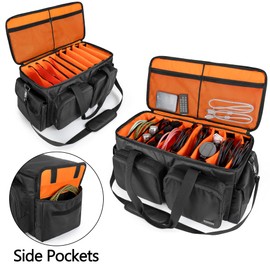 Trunab DJ Cable File Bag with Detachable Padded Bottom and Dividers, Travel Gig Bag for Professional DJ Gear, Musical Instrument and Accessories
