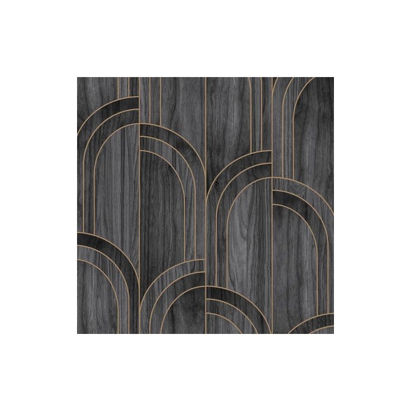 Sublime Modella Wood Black Wallpaper
