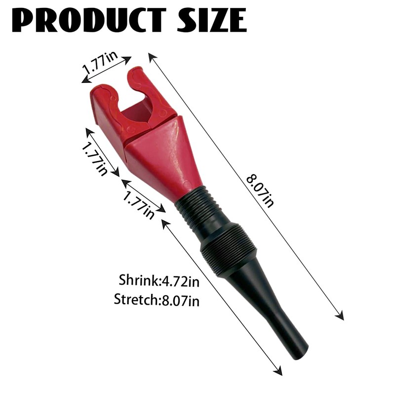 AICEL Retractable Auto Fuel Funnel, 5 Pcs Plastic Flexible Draining