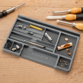 Catch-All Silicone Tray for Projects – Flexible & Organized Portable Tool Organizer w/Glue-Shedding Surface – Easy-to-Clean Spacious Tool Tray - Small Parts Organizer for Sorting Screws & Hardware