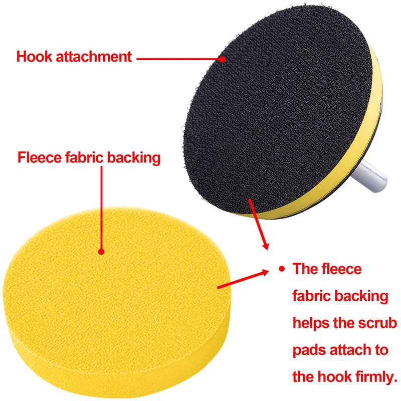 SIQUK 23 Pieces 7 Inch Buffing Pads Car Polisher Bonnets