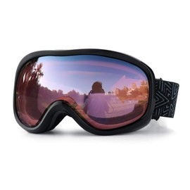 SPOSUNE Ski Goggles OTG, Snowboard Goggle Anti-Fog UV Protection Snow Goggles for Men Women Youth
