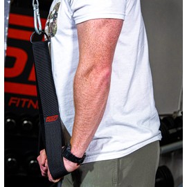 Serious Steel Fitness Ab Strap/Tricep Strap Cable Machine and Resistance Band Attachment (18")