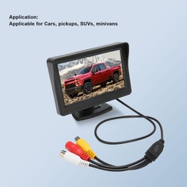 4.3 Color TFT LCD Display Backup Camera Monitor Only, Rear View Reverse Camera Display for Car SUV Van Truck Rear View Monitor Screen for Parking Rear View Backup