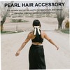 PACKOVE Elegant Pearl Hair Clip for Women Handmade Bow Barrette