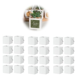 Succulent Wrap Bags & Stickers Set: 50 Bags + 100 Thank You Stickers - Elegant Gift Packaging for 2.5" Pots - Baby Shower, Wedding, Birthday Party Favors (All-in-One Gift Solution)