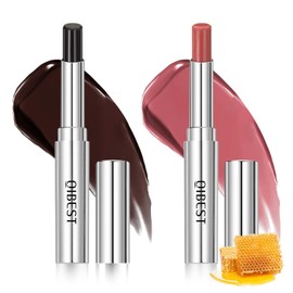 2PCS Honeynoir-Pink Honey Lipstick,Natural Sheer Lip Balm,black cherry Lipstick Suitable for All Skin Tones.Moisturizing Lip Color, Nourishing Lip Balm