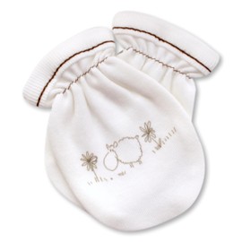 For Babies - Organic Cotton Baby Scratching Gloves for Newborn Boys and Girls 0 to 3 Months Anti Scratch Mittens Newborn Organic Cotton, Snail + Sheep + Stork, 0 bis 3 Monate