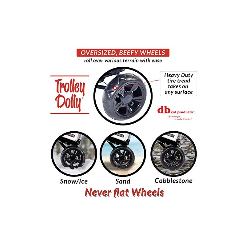 dbest products - Carrito para las compras Dolly, color negro