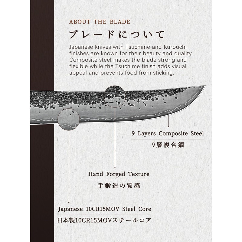HOSHANHO Coltello per Sfilettare Pesce da 18 cm, Coltello da