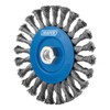 Draper 08059 Steel Twist-Knot Flat Wire Wheel Brush, 150mm, M14