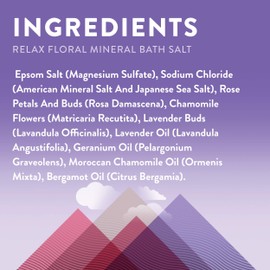 Little Moon Essentials Floral Mineral Bath Salt, Relax, 13.5 oz.