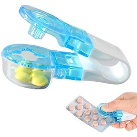 Portable Pill Taker Remover, 2Pcs Travel Tablet Dispenser, Blister Pack Opener, Medication Aids