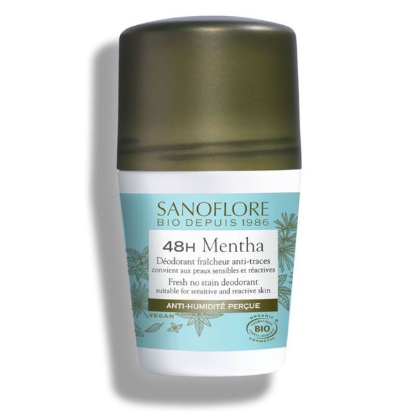 Sanoflore Déodorant Bio Bille 48h Mentha, 1 box