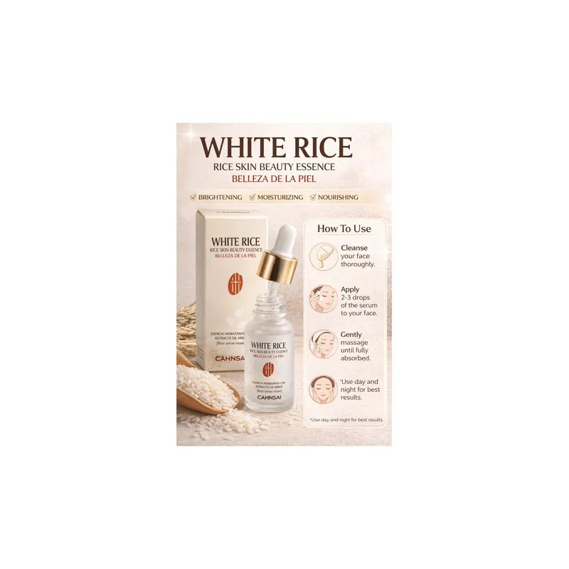 Kit 3 Srum Facial Hidratante De Arroz Cahnsai 30ml Todo