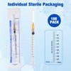100 Pack Luer Lock 1ml 25Ga 1" Disposable Dispensing Lab