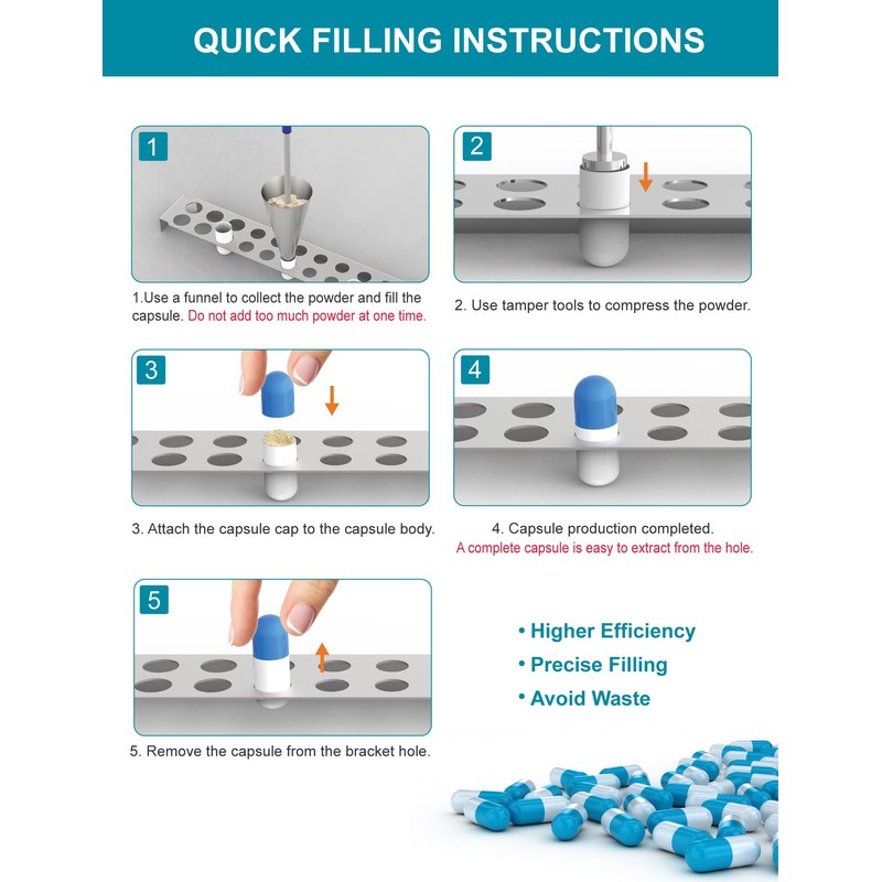 Capsule Filling Filler Machine Kit-Tray : Pill Filler Tray Tools
