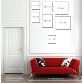 Niwo ART - Orange Poppies, Flower Canvas Wall Art Home Decor,Framed Ready to Hang