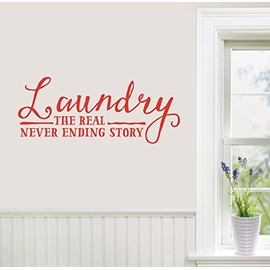24"x10" Laundry The Real Never Ending Story Room Clothes Wall Decal Sticker Art Mural Home Decor