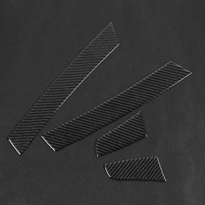 4Pcs Console Armrest Side Cover Carbon Fiber Trim Sticker Fit