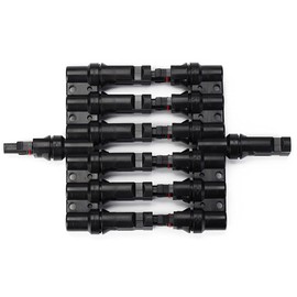 BAYM Solar Panel T Branch 6 to 1 6M/F + 6F/M Cable Connector Solar Wire Connector T-Type T6 Coupler Combiner(1 Pair)