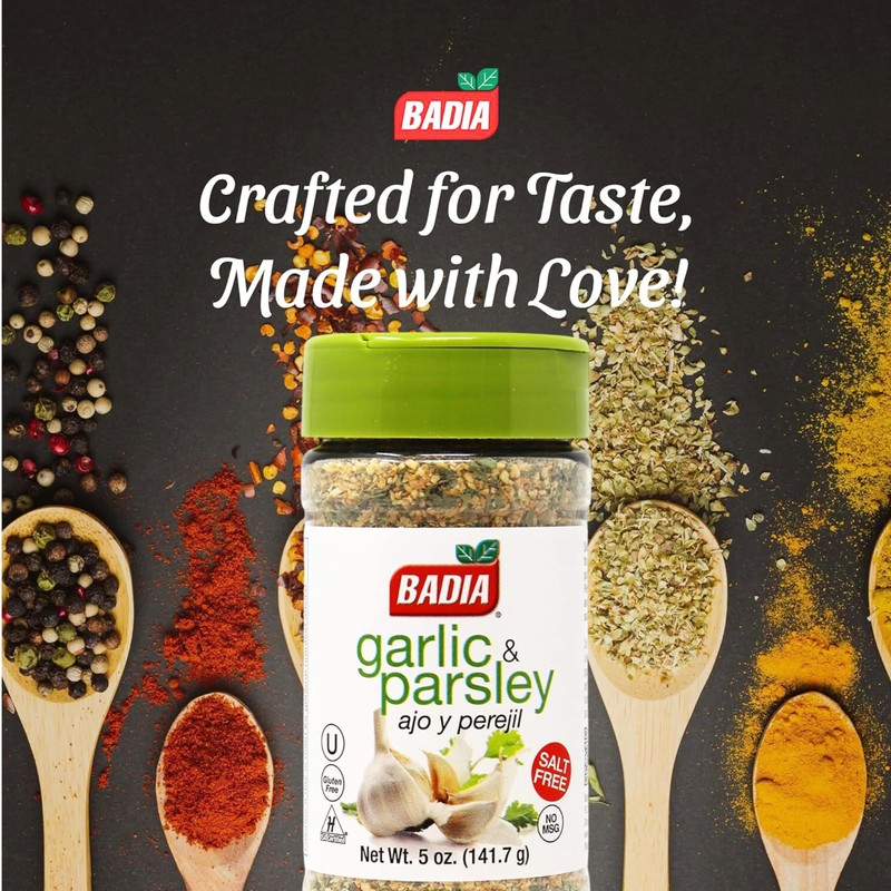 Badia Garlic & Parsley Seasoning, 5 oz – Ideal for
