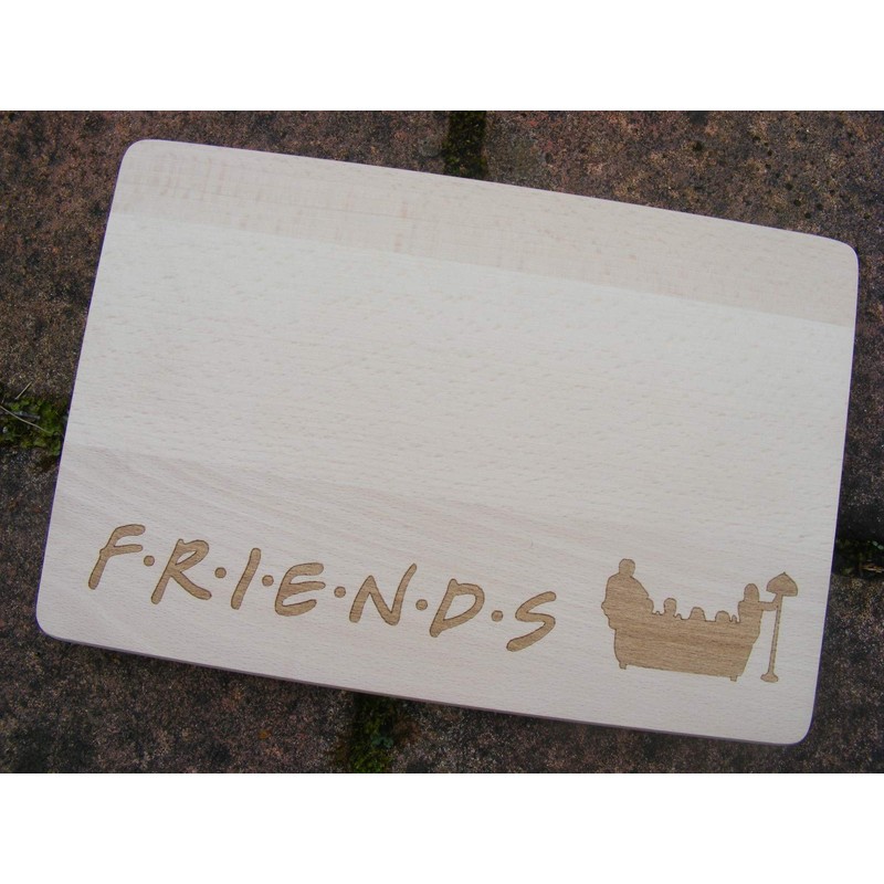 FastCraft FRIENDS TV SHOW WOODEN CHOPPING CUTTING CHEESE BOARD PLACE