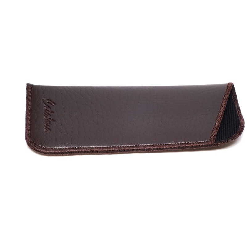 Calabria Mens Slim Half-Clip Case in Black or Brown (Brown