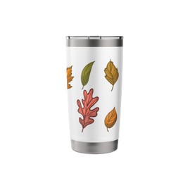 Cute Fall Leaf Pattern Autumn Stainless Steel Insulated Tumbler
