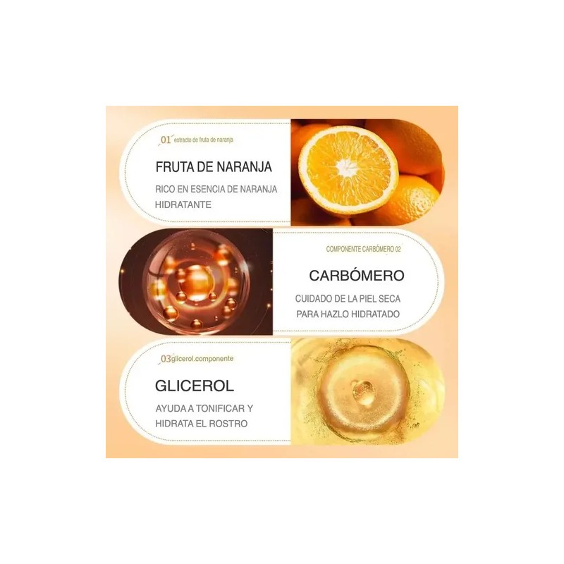 Rutina Facial Vitamina C Hidratante Aclara Manchas Kit 6 Pzs